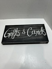 Wedding GIFTS & CARDS Block Black/White 10” x 5”