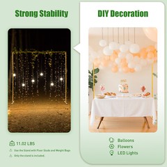 2×2m Flowers/Balloons Stand, Adjustable Wedding Stand, Iron Square Arch Stand