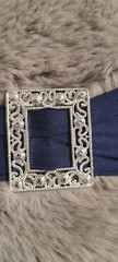 54PCS Wedding Chair spandex Stretch Chair Sashes with silver acrylic buckleb