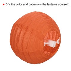 6pcs 4 Inch Folding Hanging Paper Lanterns Small Lampshade Orange
