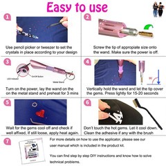 esseelove Bedazzler Kit with Rhinestones, Hotfix Applicator, DIY Multicolor