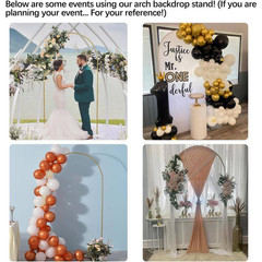 79.2 In. X 39.6 In. Gold Metal Wedding Arch Stand Backdrop Wedding Arch Drapes A