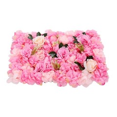 12 Pcs Pink Flower Wall Decor, 3D Silk Rose Floral Artificial Flower Wall