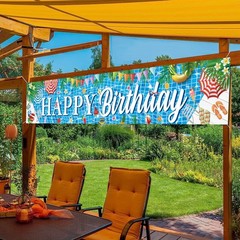 Large Happy Birthday Pool Party Banner, Pool Birthday Party Decorations, Pool…