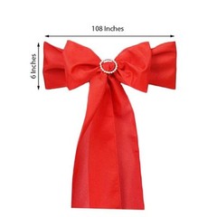 10 Red Polyester CHAIR SASHES Ties Bows Wedding Party Ceremony Decorations SALE