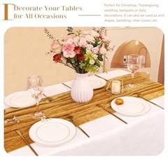 Velvet Table Runner 20 x20 Inches0ft Luxurious Thick Soft Velvet 1 Gold