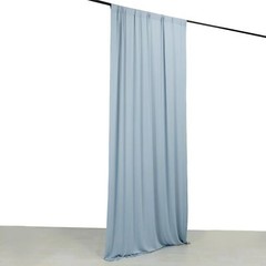 5 ft x 10 ft DUSTY BLUE 4-Way Stretch Spandex Divider Backdrop Curtain Wedding
