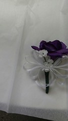 Set of 6 Purple and White corsages or Any Color $30.00 Rush orders Available