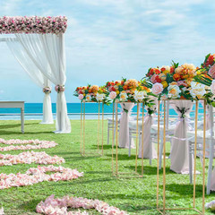 10 PCS 31.5 In. High Wedding Flower Stand, with Acrylic Laminate, Metal Vase Col