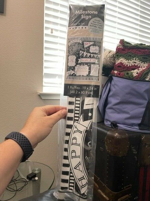 Amscan Milestone Birthday Chalkboard Sign Sheet 19″ x 24″ New!!!