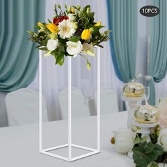 10Pcs Metal Flower Stand Wedding Flower Stand Rectangular Flower Display Stand
