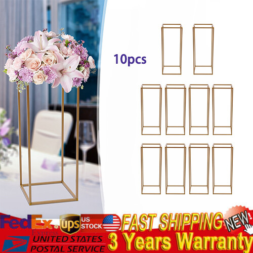 23.6in 10Pcs Tall Gold Metal Flower Stand for Wedding Table Centerpieces Decor