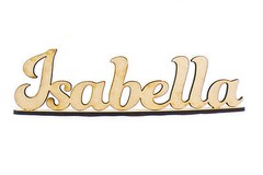 Personalised Custom MDF Wood Wooden Kids Name Plaque Sign Baby Shower Birthday