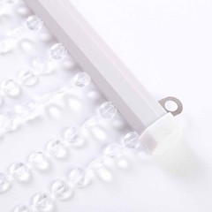 BEADED DOOR CURTAIN 8 ft long Clear Acrylic Diamond Cut Adjustable Strands