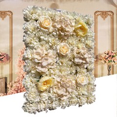 6 Pack Artificial Silk Flower Wall Panels for Wedding & Party Decor
