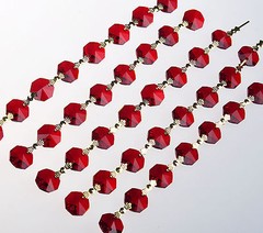 1 Yard Crystal 14mm Octagon Beads Diamond Garland Glass Wedding Chandelier Parts
