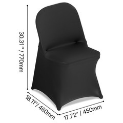 Uimoso 150PCS Black Stretch Spandex Chair Covers for Events and Dining