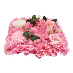 12pcs 3D Artificial Flower Wall Panel Silk Rose Mat for Wedding Backdrop 38*38cm