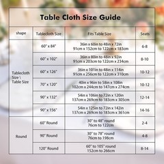 White Tablecloth Rectangle 60 x 102 Inch 2 Pack 6ft Polyester Fabric for Table