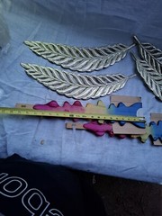 Lot Of 2 80s Denmark PINWHEEL FAN PAPER LARGE 3′ PARTY DECOR Mardi Gras 36″
