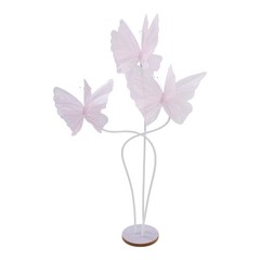 Giant 3-head Artificial Butterfly Decorations, for Wedding/Party/Banquet, 3*Pink