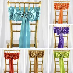 25 Satin CHAIR SASHES Ties Bows Wedding Party Ceremony Reception Decorations