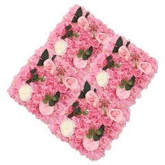 12pcs 3D Artificial Flower Wall Panel Silk Rose Mat for Wedding Backdrop 38*38cm