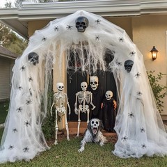 Halloween Horror Outdoor Decorations Assembly Arch, Courtyard black, white
