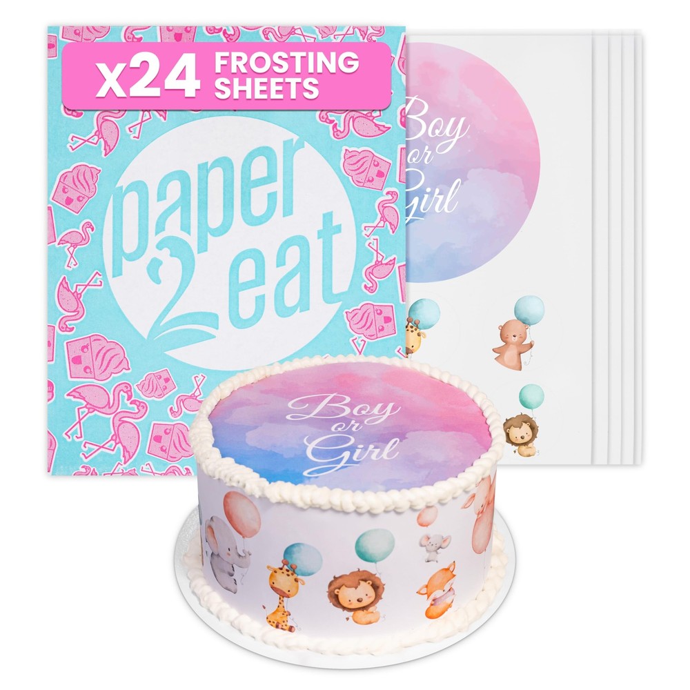 paper2eat Frosting Sheets (Icing Sheets) 8.5“ x 11“ – 24 count – White Edible Pr