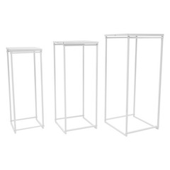 Set of 3 Metal Plant Pot Stand Indoor Outdoor Flower Planter Display Holder Rack