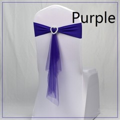 10X Chair Cover Band Bow Sashes Rhinestone Buckle Slider Banquet Wedding Party