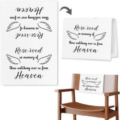 Reserved Seating Chair Signs, in Loving Memory Memorial Wedding Sign Pew Cloths