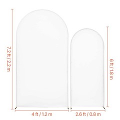 Uimoso Wedding Arch Backdrop Stand Metal Frame 7.2 ft 6 ft Set of 2 with Cover