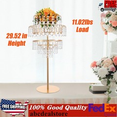5 Tiers Crystal Flower Stand Luxury Gold Flower Stand Wedding Decor Flower Stand