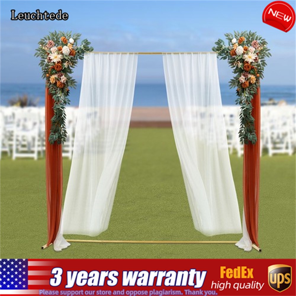 Square Metal Balloon DIY Stand Wedding Backdrop Stand+Pink Cloth Cover for Decor