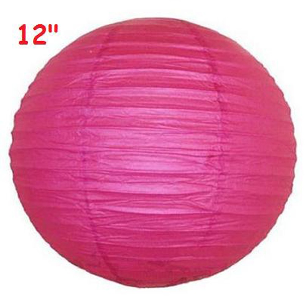6 Rose 12″ Paper Chinese Lantern Lamp Shade Wedding Party Decoration Supplies