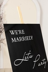 Wedding Signage -Custom Acrylic Wedding Sign-Black Acrylic Wedding Welcome Sign