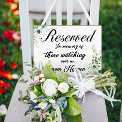Reserved Signs for Wedding Wood in Loving Memory Wedding Sign in Memory of Paren