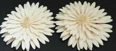 Paper Flowers Wedding Party DIY Nursery Wall Decor Shower Cream Daisy 2 Pieces