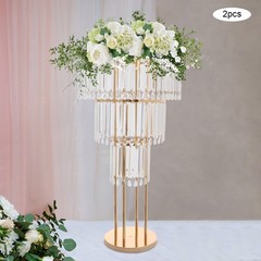 3-Tier Flower Stand for Wedding, Crystal Flower Stand, Weddings Decoration Stand