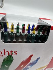 100 Mini Christmas Lights GREEN Wire Multicolor New Celebrations Ace Hardware