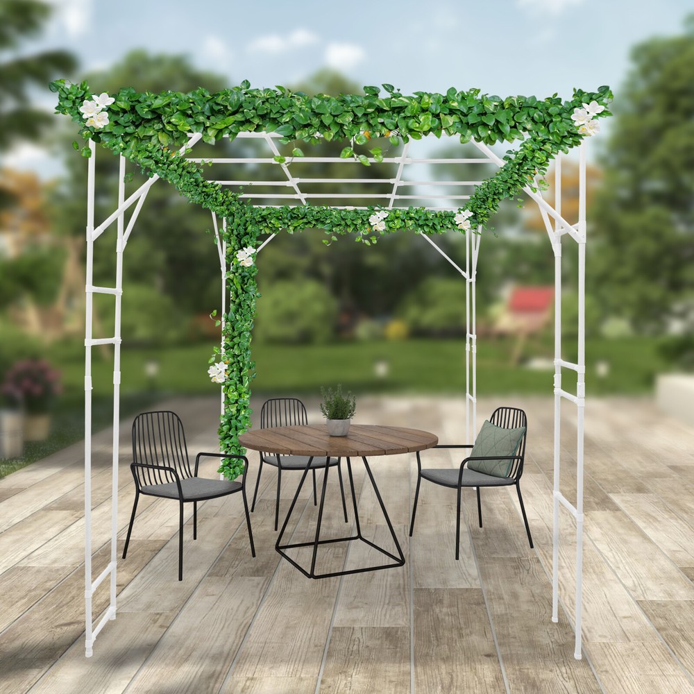 Plant Climbing Stand Outdoor Plant Stand Plant Climbing Display Rack, White