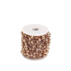 100 ft ROSE GOLD Artificial Pearl Beads String GARLAND ROLL Party Event