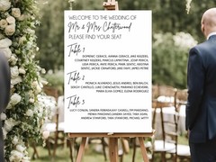 Minimalist Wedding Seating Chart – Simple, Elegant Table Layout