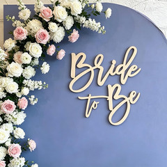 Wooden Bride to Be Sign for Bridal Shower, Bachelorette, Engagement Wedding Part