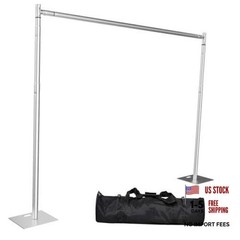 Heavy Duty Backdrop Stand, 8x10ft Pipe and Drape Backdrop Stand Kit 8X10FT