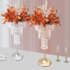 4 Tier Acrylic Flower Stand 32.28inch Tall Wedding Centerpieces Flower Stand