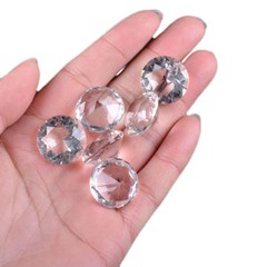 100pcs 18mm Clear Crystal Diamond Confetti Ornament Wedding Venue Decorations