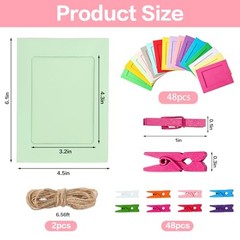 48 Pack Paper Picture Frames, 4 x 6 Inch Colorful Picture 48 PCS Multicolor