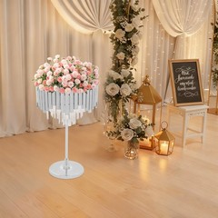 Modern Flower Stand forWedding Birthday Party Events,Silver Wedding Flower Stand